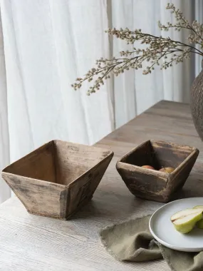 Vintage Wooden Rice Box