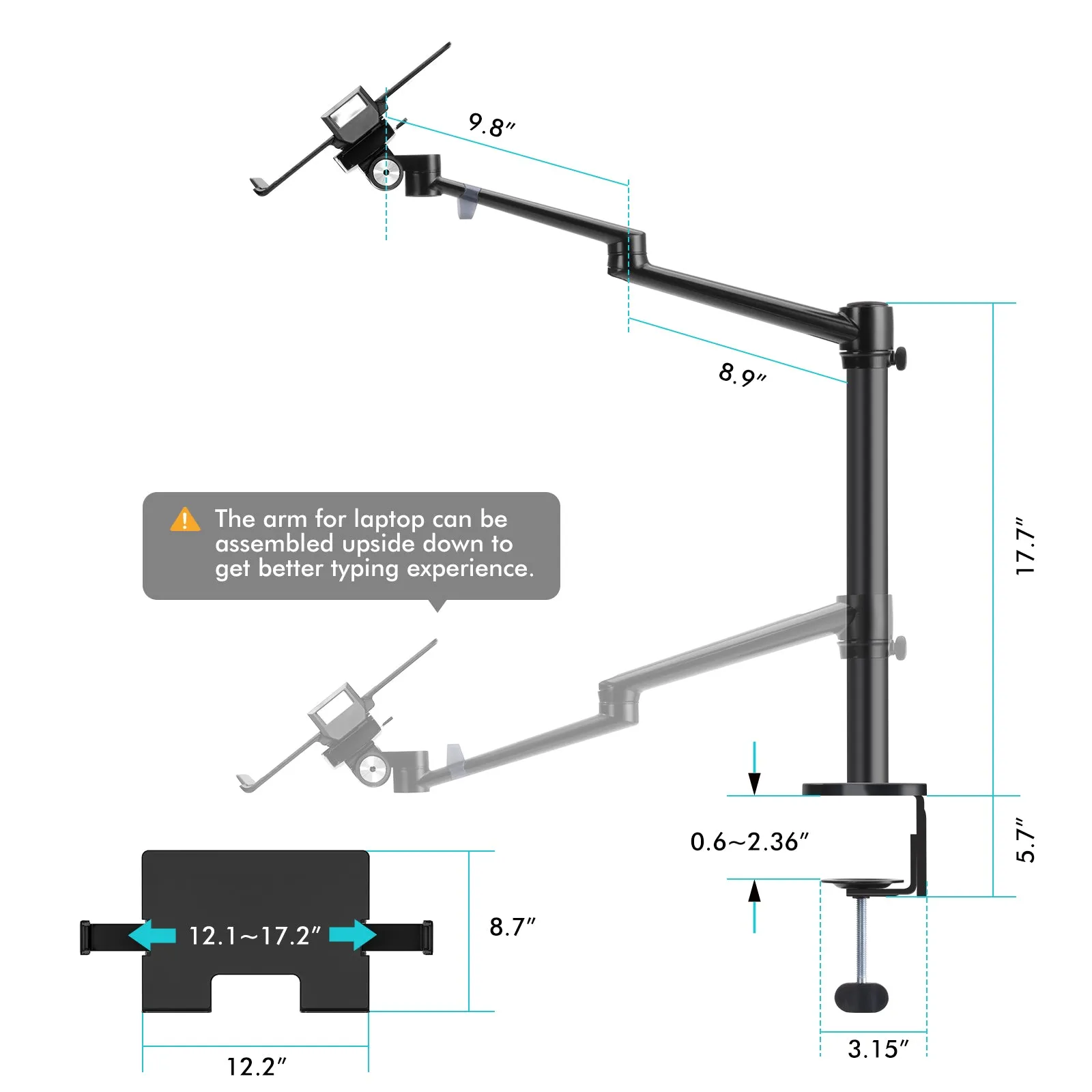 Viozon Single Arm Laptop Stand (DZ-OLL-1S)