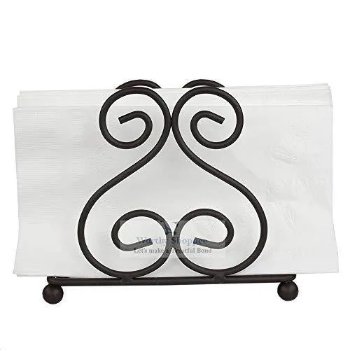 Worthy Shoppee Iron Napkin Holder for Dining Table, Tissue Paper Stand