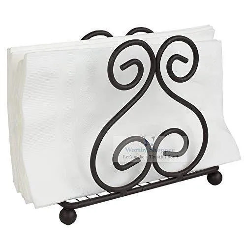 Worthy Shoppee Iron Napkin Holder for Dining Table, Tissue Paper Stand