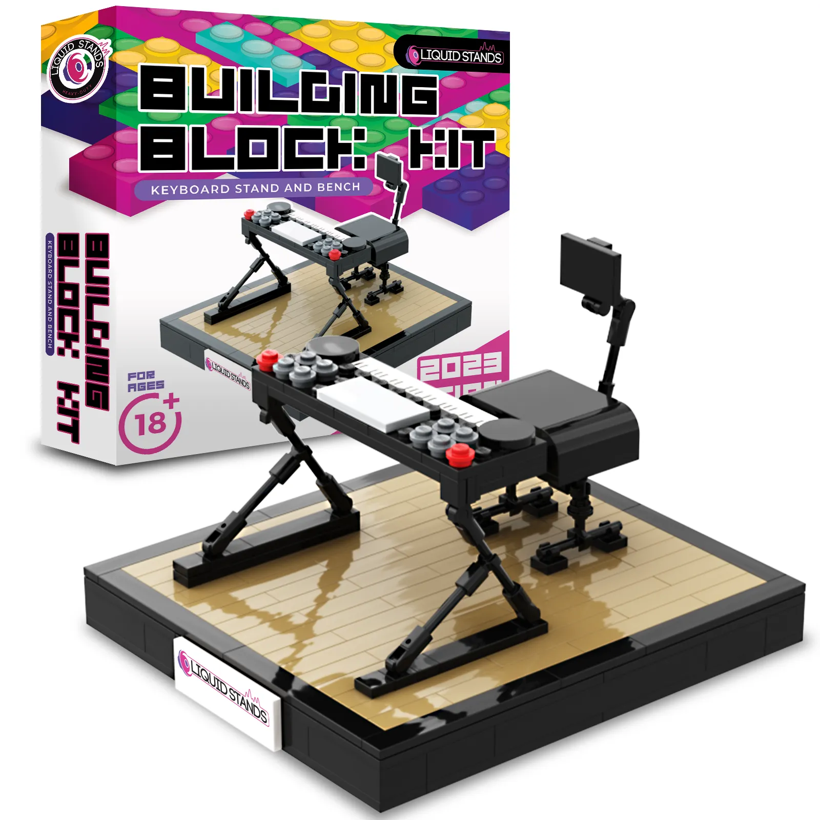 WS 195-Piece Keyboard Stand Building Block Set