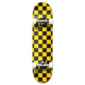 Yocaher Graphic Complete 7.75" Skateboard - Checker Yellow