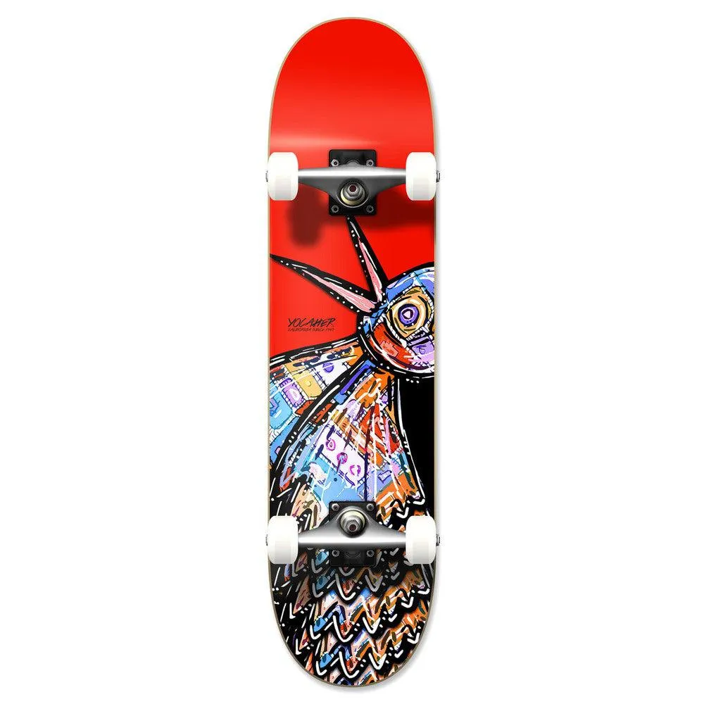 Yocaher Graphic Complete 7.75" Skateboard - The Bird Red